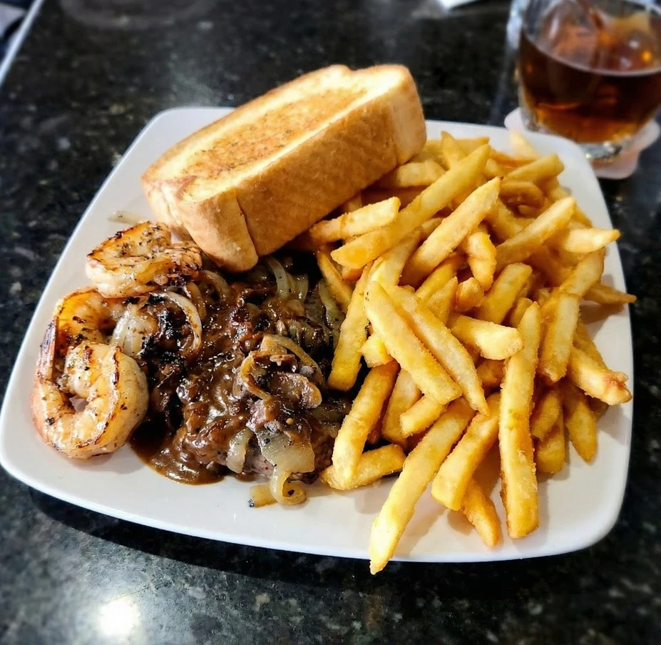 Striploin steak breakfast at Cowboys Taphouse NE Calgary